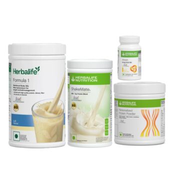 Herbalife Combo Pack | Formula 1 Nutritional Shake Kulfi 750g + Personalized Protein Powder 200g + Afresh Energy Drink + Shakemate