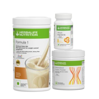 Herbalife Formula 1 Banana Shake 500g, Protein Powder 200g & Afresh Lemon
